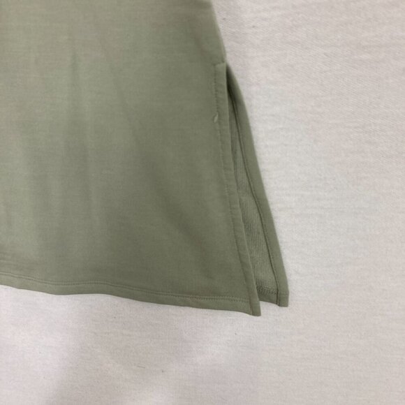 Garnet Hill Sage Green Turtle Neck Sleeveless Stretch Knit Side Slit Tunic Large - Picture 3 of 10